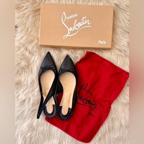 Christian Louboutin Hall Sling Studded Flat - Picture 4 of 5